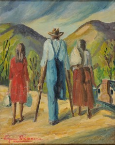 Painting by Eugene Healan Thomason. Loan from James-Farmer collection